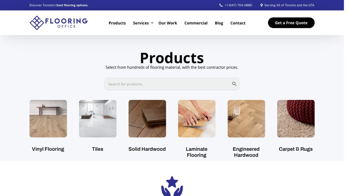 Flooring Office products page