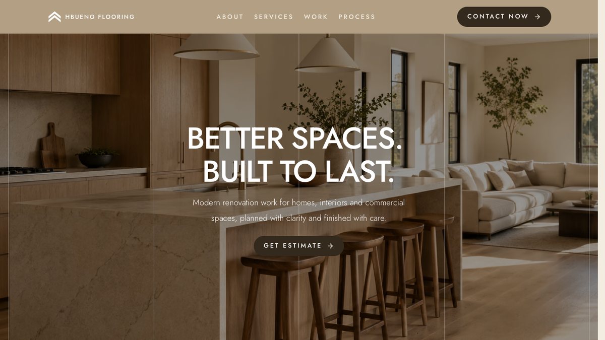 HBueno Flooring homepage